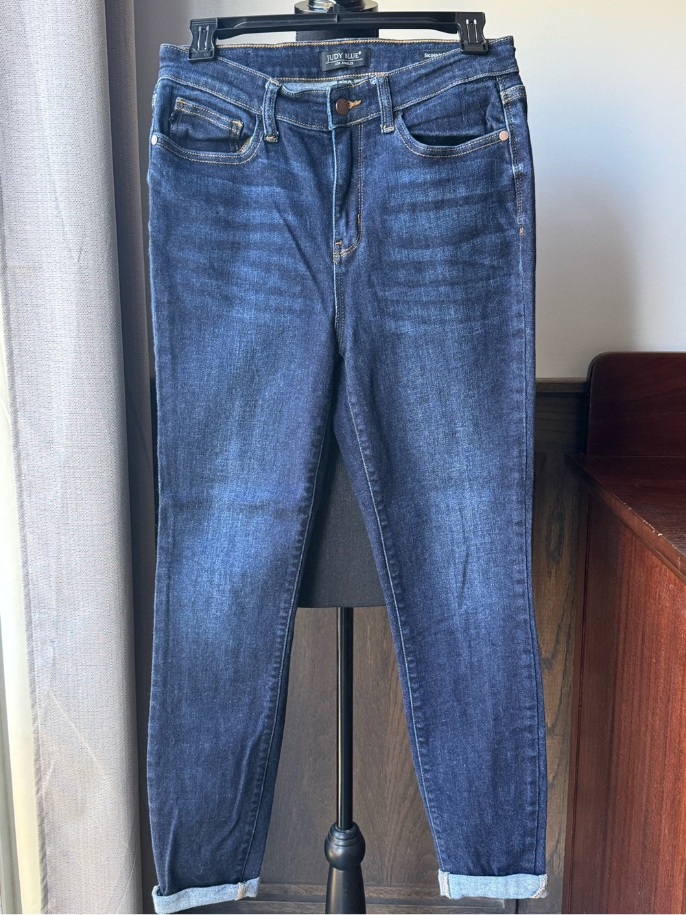 Judy Blue Dark Indigo High-Rise Skinny Jeans 7/28 EUC